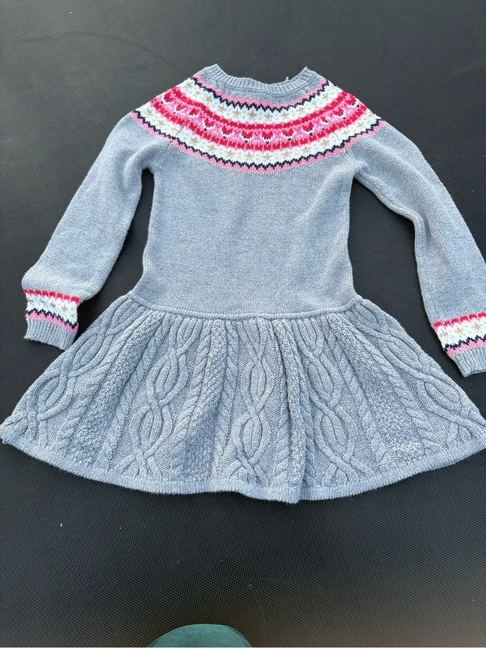 Isaac Mizrahi Pink and Gray Knit Sweater with Multicolor Stripes